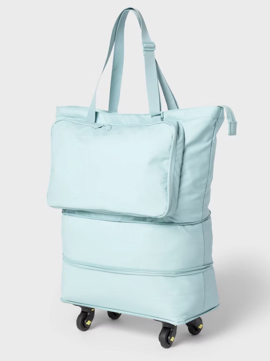Collapsible Rolling Tote Blue – Brightroom™ (Restocked!)