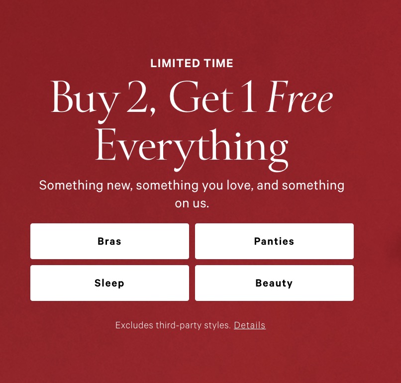 Victorias Secret Sale: Buy 2 Get 1 Free Everything