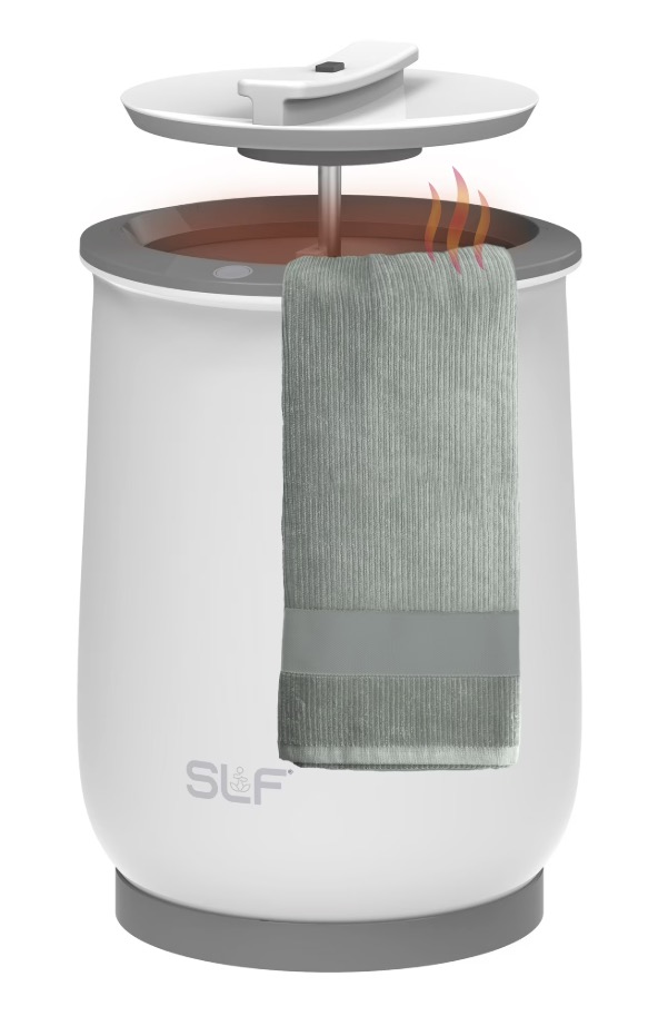 SLF Luxury Towel Warmer, 20L Electric Hot Towel Warmer Bucket, Fits Up to Two 40″x70″ Oversized Towels, 18.5 x 13 in, White