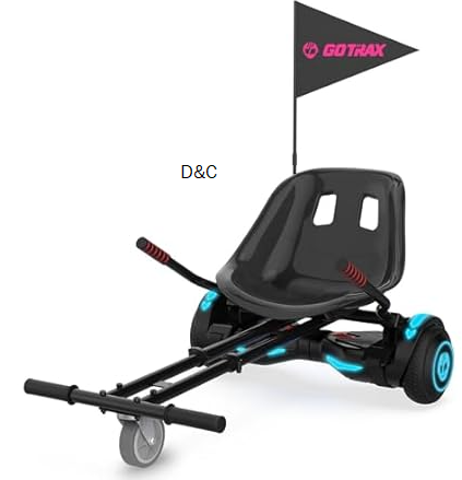 Gotrax Hoverfly Kart Attachment for 6.5″-10″ Hoverboards – Adjustable Frame and Handlebar Control