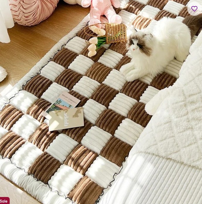 Fun Sofa Cover,Checkered Square Design,Window Seat Cushion, Bed Headboard Cushion, Tatami Mat