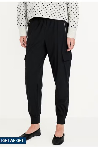 High-Waisted SleekTech Cargo Joggers