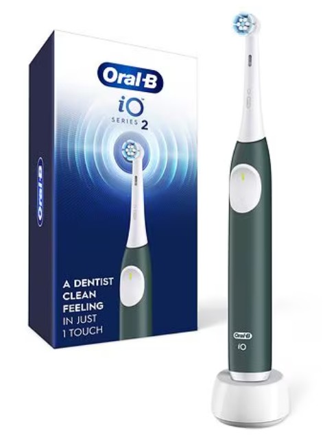 Oral-B iO Series 2 Rechargeable Electric Powered Toothbrush, Forest Green, 1.0 ea
