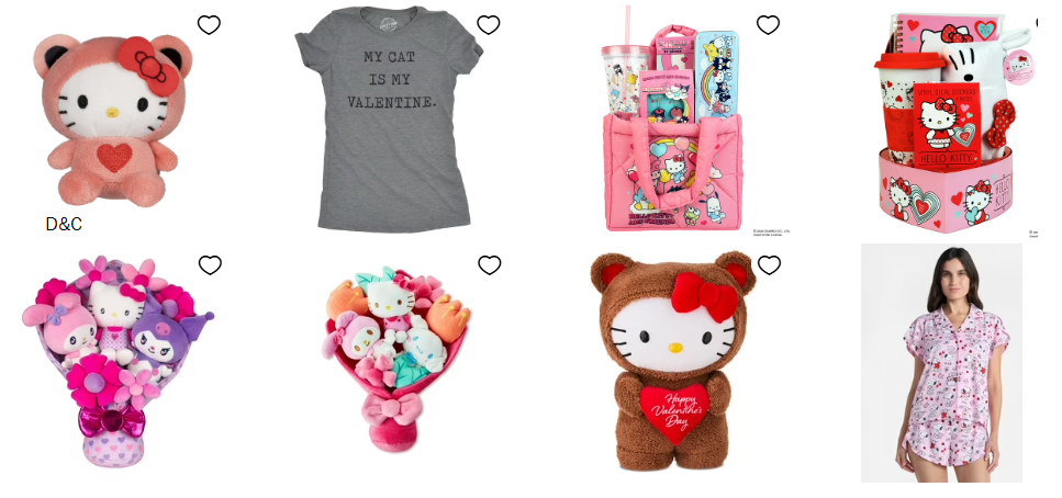 Hello kitty Valentine’s Day items