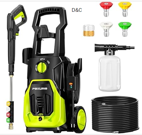 Electric Pressure Washer, 4000PSI 2.8GPM Power Washer, 3-in-1 Self-Priming High Pressure Washer