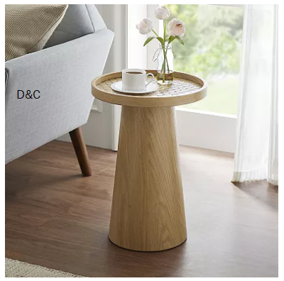 INK+IVY Kai Sculpted Wood End Table