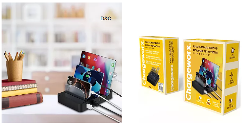 ChargeWorx Multi-Device Charging Stand with Fast Charging Ports