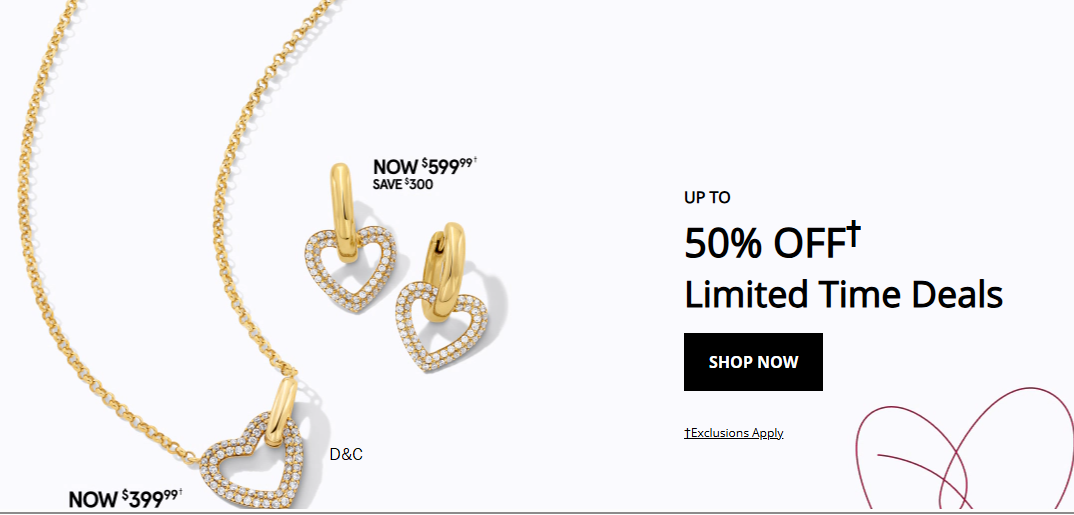 Kay Jewelers up to 50% off Limited Time Deals