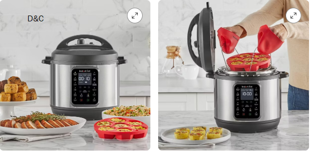 Instant Pot 6qt 9-in-1 Pressure Cooker Bundle: Exclusive Bonus Silicone Pan with Lid, Rice & Multi Cooker, Stainless Steel