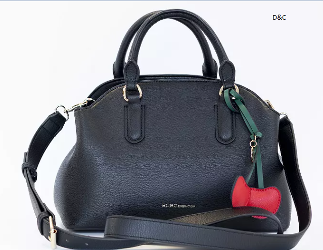 BCBGeneration Draped Chain Satchel with Floral Charm