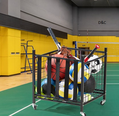 LUGO™ SC-21 Rolling Steel Storage Cart with Elastic Straps and Locking Wheels, Indoor Outdoor Equipment