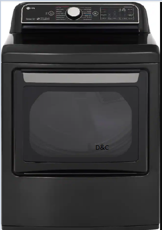LG – 7.3 Cu. Ft. Smart Electric Dryer with Steam and Sensor Dry – Black Steel