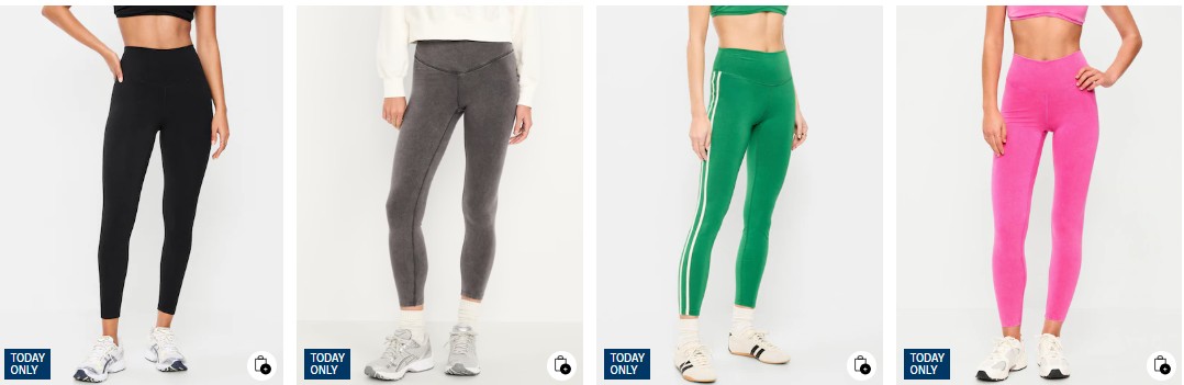 Women’s High-Waisted PowerChill Cotton Leggings only $12! Today only!