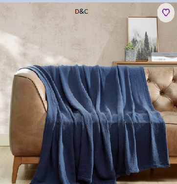 Eddie Bauer Herringbone Cotton Reversible Blanket