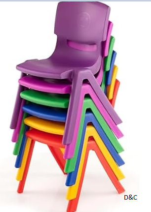 6 Pack Premium 11″ H Plastic Stackable School Chairs, Toddler and Kids Chair for Daycare, School, Outdoor, Home