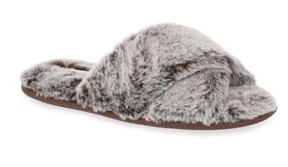 Joyspun Women’s Faux Fur X-Band Slippers