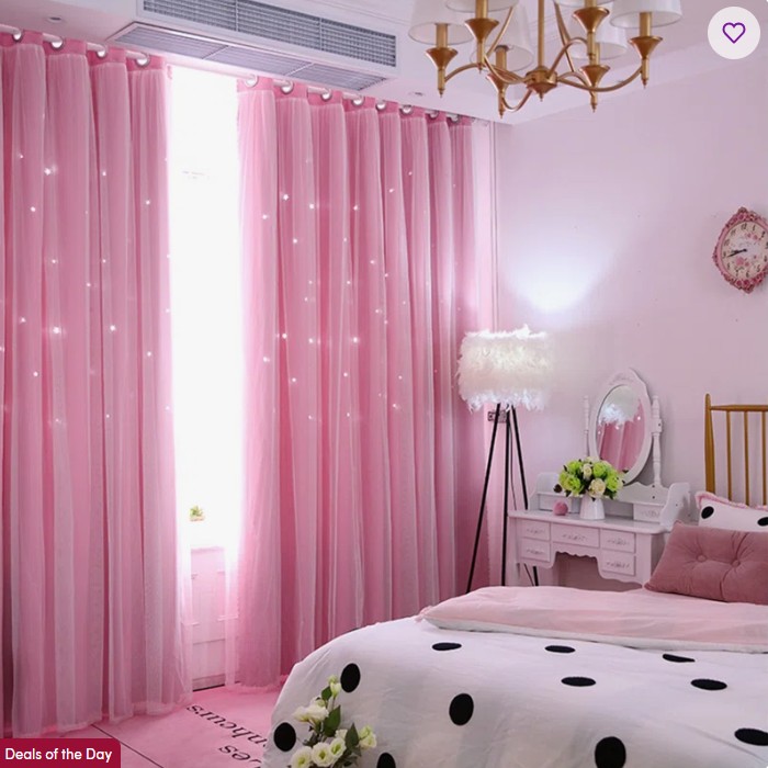 Polyester Room Darkening Curtain Pair (Set of 2)