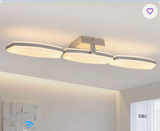 3 – Light 33.86″ Dimmable LED Flush Mount