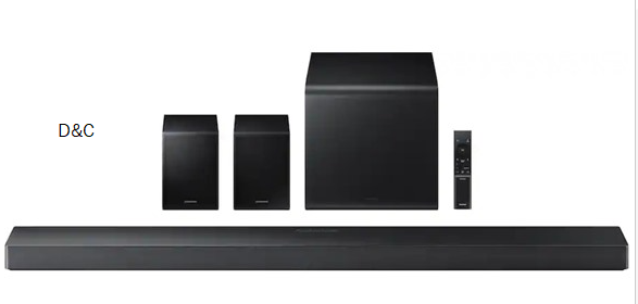 Samsung Q-Series HW-QS750F 5.1.2Ch Dolby Atmos Soundbar with Subwoofer and Rear Speakers