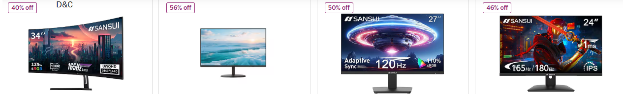 select Computer Monitors are on big sale.