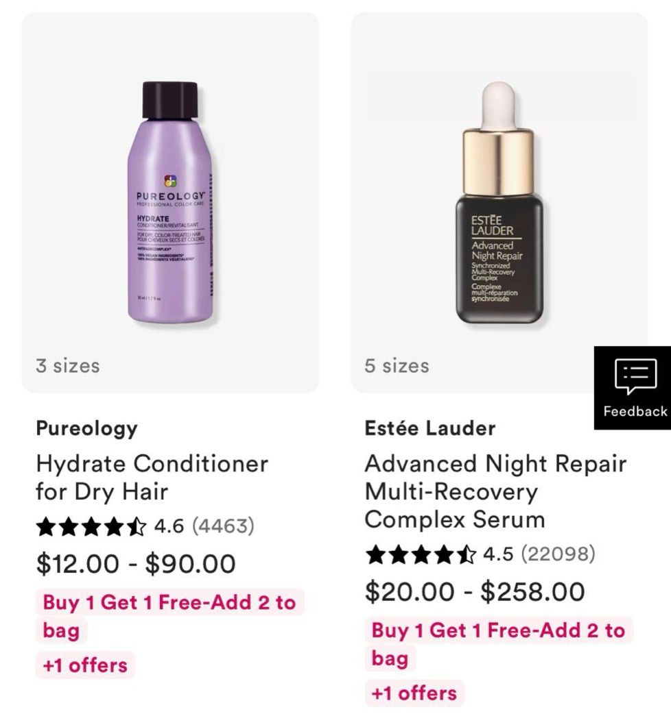 Ulta Buy 1 Get 1 Free Minis (Mix & Match by adding to bag)