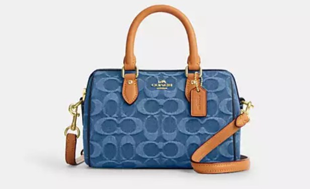 Mini Rowan Crossbody Bag In Signature Denim