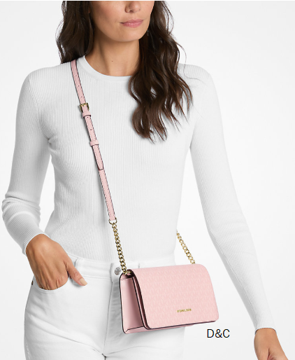 Michael Kors Outlet Jet Set Medium Signature Logo Crossbody Bag