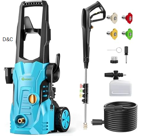 GREENER PW03-1 Electric Pressure Washer Blue