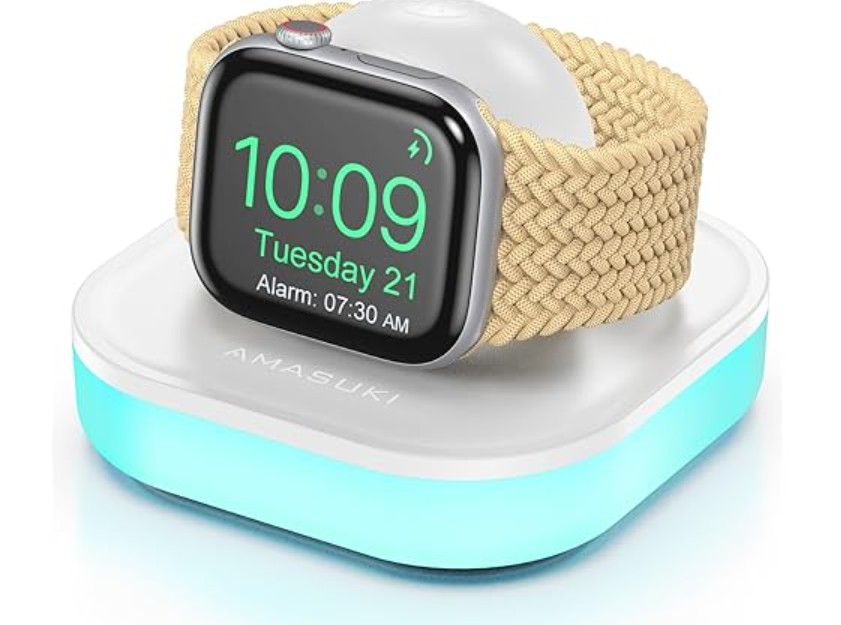 (NEW) Amasuki Magnetic Colorful Light Watch Charger Stand for Apple Watches