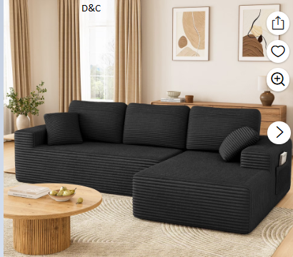 108″ Boneless Sofa for Living Room