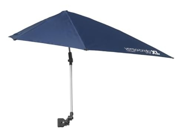 Sport-Brella Versa-Brella XL SPF 50+ Adjustable Umbrella with Clamp, Dark Blue