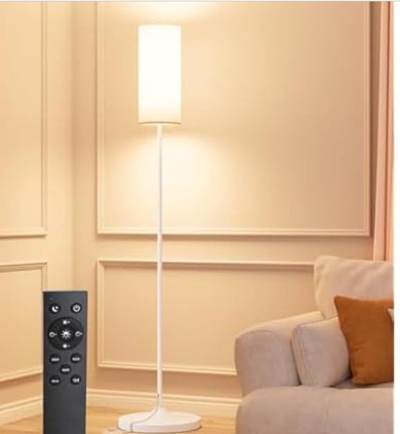 Luckystyle Dimmable White LED Floor Lamp