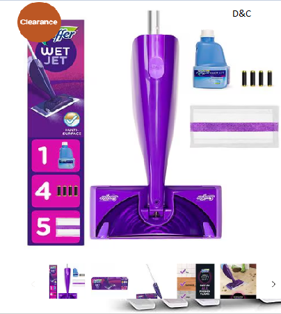 Swiffer Mop, Floor Cleaner for Mopping Wood, Laminate, Tile, Cleaning Set Fresh, 1.0 set