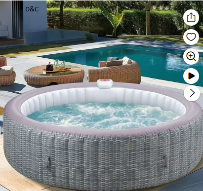 82” Inflatable Hot Tub, Portable Hot Tub for Home Spa