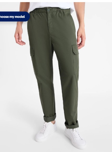 Free Assembly Men’s Cotton Cargo Pants, Sizes XS-3XL