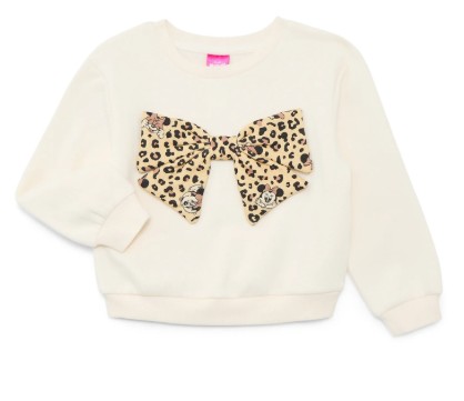 Minnie Mouse Toddler Girls Fleece Novelty Crew Sweater, Sizes 2T-5T