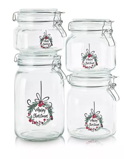 Holiday Collection 4-Pc. Preserve Jar Set