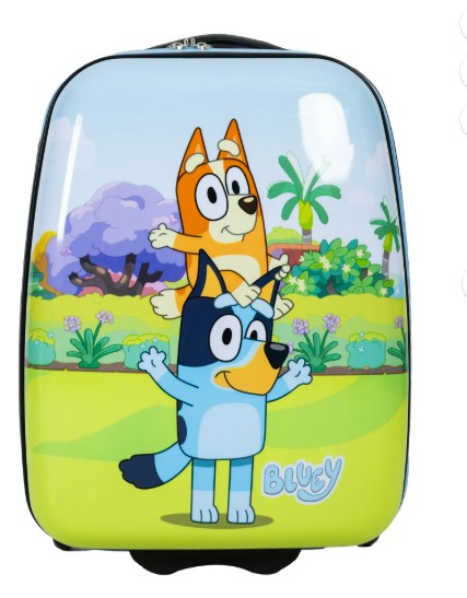 BBC Bluey Kid’s 16″ Carry On Hardside Luggage Spinner -Light Blue
