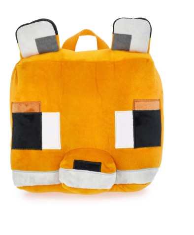 Minecraft Boys Fox Plush Backpack, 12.5″ Orange
