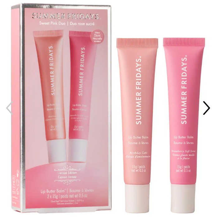 Sweet Pink Duo with Birthday Cake + Strawberry Soft Serve Lip Butter Balm