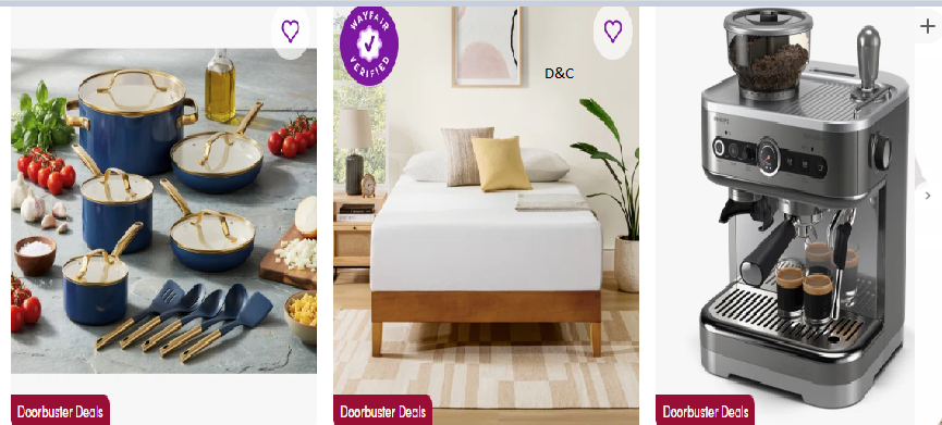 Wayfair Doorbuster Deals are live