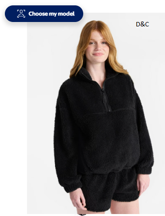 No Boundaries Plush Half-Zip Pullover, Women’s and Plus