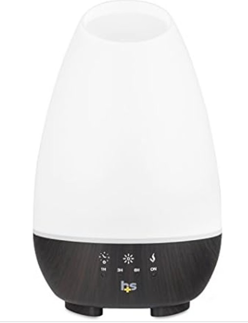 HealthSmart 500ML Essential Oil Diffuser for Large Rooms, Cool Mist Humidifier and Aromatherapy Diffuser, Adjustable Timer, Mist Mode and 7 LED Light Colors, White