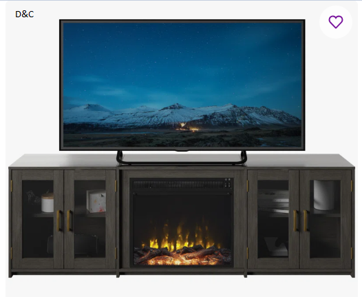 Kropf TV Stand with Fireplace Included
