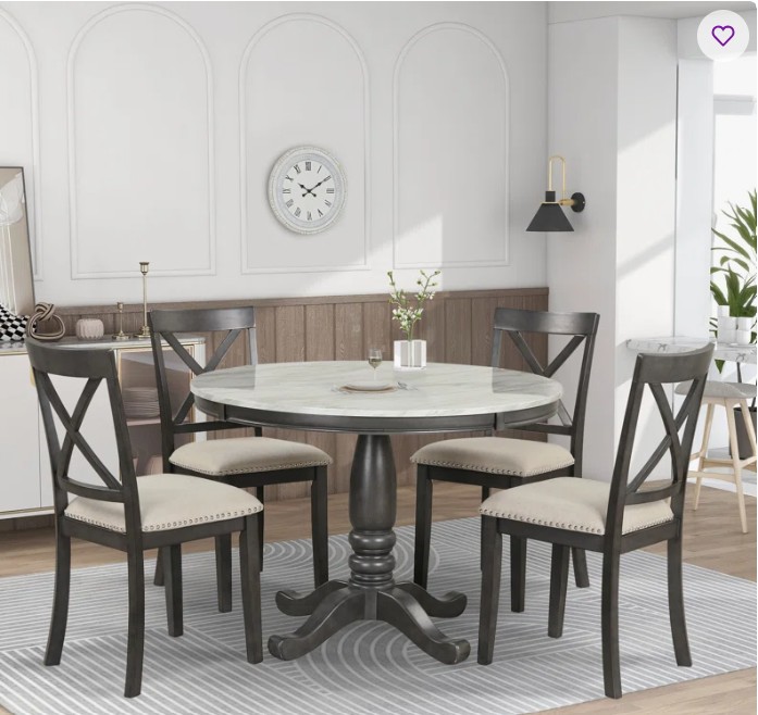 4 – Person Pedestal Dining Set