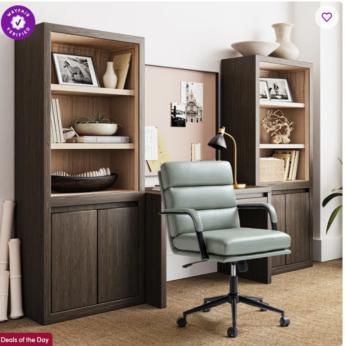 Anagrace Leather Upholstered Swivel Tilt Task Office Chair