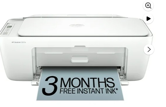 HP DeskJet 2852e Wireless All-in-One Color Inkjet Printer (White), Scanner, Copier, 3 months Free Instant Ink