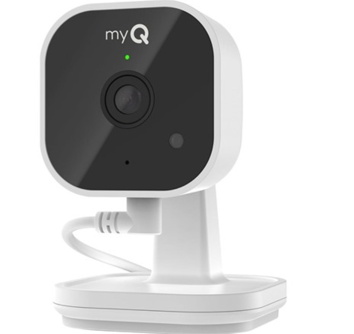 (NEW) Chamberlain myQ Indoor Plug-in Security 2K Smart Wi-Fi Camera (Gen 2) – with Night Vision, Baby and Pet Monitor, Motion Detection and Alerts, 2-Way Audio & App Control