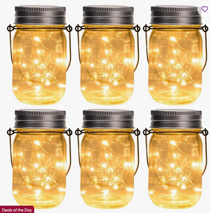 5.3” Solar Powered Integrated LED Outdoor Lantern (Set of 6)