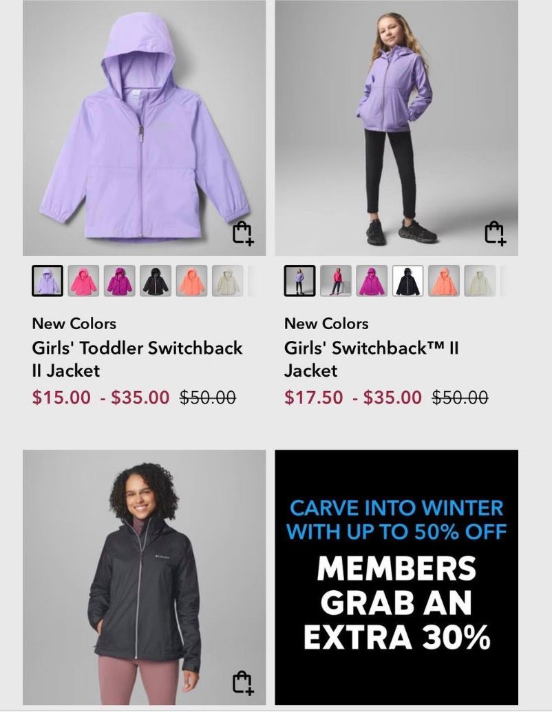 Columbia Swingback coats for only $15!